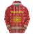 Macedonia Christmas Zip Hoodie with Traditional Santa and Yellow Sun Motif - Wonder Print Shop
