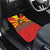 Macedonia Christmas Car Mats with Yellow Sun, Santa, and Festive Tree Motif - Wonder Print Shop