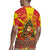 Macedonia Christmas Rugby Jersey with Yellow Sun, Santa, and Festive Tree Motif - Wonder Print Shop