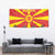 Macedonia Christmas Tapestry with Yellow Sun, Santa, and Festive Tree Motif - Wonder Print Shop