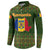 Romania Christmas Button Sweatshirt with Map Tricolor Flag Golden Eagle and Santa Motif - Wonder Print Shop