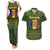 Romania Christmas Couples Matching Tank Maxi Dress and Hawaiian Shirt with Map Tricolor Flag Golden Eagle and Santa Motif - Wonder Print Shop