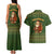 Romania Christmas Couples Matching Tank Maxi Dress and Hawaiian Shirt with Map Tricolor Flag Golden Eagle and Santa Motif - Wonder Print Shop
