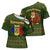 Romania Christmas Cross Shoulder Shirt with Map Tricolor Flag Golden Eagle and Santa Motif - Wonder Print Shop
