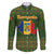 Romania Christmas Family Matching Long Sleeve Bodycon Dress and Hawaiian Shirt with Map Tricolor Flag Golden Eagle and Santa Motif - Wonder Print Shop