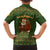 Romania Christmas Family Matching Short Sleeve Bodycon Dress and Hawaiian Shirt with Map Tricolor Flag Golden Eagle and Santa Motif - Wonder Print Shop