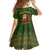Romania Christmas Family Matching Short Sleeve Bodycon Dress and Hawaiian Shirt with Map Tricolor Flag Golden Eagle and Santa Motif - Wonder Print Shop