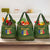 Romania Christmas Grocery Bag with Map Tricolor Flag Golden Eagle and Santa Motif - Wonder Print Shop