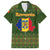 Romania Christmas Hawaiian Shirt with Map Tricolor Flag Golden Eagle and Santa Motif - Wonder Print Shop
