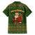 Romania Christmas Hawaiian Shirt with Map Tricolor Flag Golden Eagle and Santa Motif - Wonder Print Shop