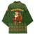 Romania Christmas Kimono with Map Tricolor Flag Golden Eagle and Santa Motif - Wonder Print Shop