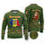 Romania Christmas Ugly Christmas Sweater with Map Tricolor Flag Golden Eagle and Santa Motif - Wonder Print Shop