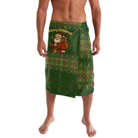 Romania Christmas Lavalava with Map Tricolor Flag Golden Eagle and Santa Motif - Wonder Print Shop