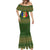 Romania Christmas Mermaid Dress with Map Tricolor Flag Golden Eagle and Santa Motif - Wonder Print Shop