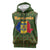 Romania Christmas Sleeveless Zip Hoodie with Map Tricolor Flag Golden Eagle and Santa Motif - Wonder Print Shop