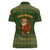 Romania Christmas Women Polo Shirt with Map Tricolor Flag Golden Eagle and Santa Motif - Wonder Print Shop