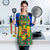 Romania Christmas Apron with Green and Red Pattern Golden Eagle and Santa Motif - Wonder Print Shop