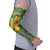 Romania Christmas Arm Sleeves with Green and Red Pattern Golden Eagle and Santa Motif - Wonder Print Shop