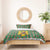 Romania Christmas Bedding Set with Green and Red Pattern Golden Eagle and Santa Motif - Wonder Print Shop