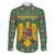 Romania Christmas Family Matching Mermaid Dress and Hawaiian Shirt with Green and Red Pattern Golden Eagle and Santa Motif - Wonder Print Shop