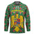 Romania Christmas Hockey Jersey with Green and Red Pattern Golden Eagle and Santa Motif - Wonder Print Shop