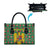 Romania Christmas Leather Bag with Green and Red Pattern Golden Eagle and Santa Motif - Wonder Print Shop