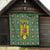 Romania Christmas Quilt with Green and Red Pattern Golden Eagle and Santa Motif - Wonder Print Shop