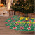 Romania Christmas Tree Skirt with Green and Red Pattern Golden Eagle and Santa Motif - Wonder Print Shop
