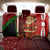 Kenya Christmas Back Car Seat Cover with Santa Claus Spear and Red Green Harambee Crest - Wonder Print Shop