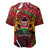 Kenya Christmas Baseball Jersey with Santa Claus Spear and Red Green Harambee Crest - Wonder Print Shop