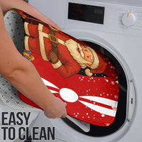 Kenya Christmas Bathroom Set with Santa Claus Spear and Red Green Harambee Crest - Wonder Print Shop