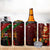 Kenya Christmas 4 in 1 Can Cooler Tumbler with Santa Claus Spear and Red Green Harambee Crest - Wonder Print Shop