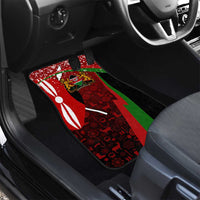 Kenya Christmas Car Mats with Santa Claus Spear and Red Green Harambee Crest - Wonder Print Shop