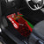 Kenya Christmas Car Mats with Santa Claus Spear and Red Green Harambee Crest - Wonder Print Shop