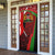 Kenya Christmas Door Cover with Santa Claus Spear and Red Green Harambee Crest - Wonder Print Shop
