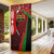 Kenya Christmas Door Cover with Santa Claus Spear and Red Green Harambee Crest - Wonder Print Shop