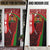 Kenya Christmas Door Cover with Santa Claus Spear and Red Green Harambee Crest - Wonder Print Shop