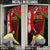 Kenya Christmas Door Cover with Santa Claus Spear and Red Green Harambee Crest - Wonder Print Shop