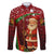 Kenya Christmas Family Matching Short Sleeve Bodycon Dress and Hawaiian Shirt with Santa Claus Spear and Red Green Harambee Crest - Wonder Print Shop