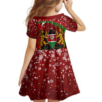 Kenya Christmas Family Matching Summer Maxi Dress and Hawaiian Shirt with Santa Claus Spear and Red Green Harambee Crest - Wonder Print Shop