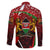 Kenya Christmas Family Matching Tank Maxi Dress and Hawaiian Shirt with Santa Claus Spear and Red Green Harambee Crest - Wonder Print Shop