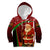 Kenya Christmas Kid Hoodie with Santa Claus Spear and Red Green Harambee Crest - Wonder Print Shop