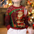 Kenya Christmas Kid Ugly Christmas Sweater with Santa Claus Spear and Red Green Harambee Crest - Wonder Print Shop