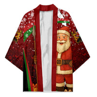 Kenya Christmas Kimono with Santa Claus Spear and Red Green Harambee Crest - Wonder Print Shop