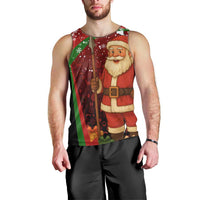 Kenya Christmas Men Tank Top with Santa Claus Spear and Red Green Harambee Crest - Wonder Print Shop