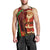 Kenya Christmas Men Tank Top with Santa Claus Spear and Red Green Harambee Crest - Wonder Print Shop