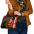 Kenya Christmas Shoulder Handbag with Santa Claus Spear and Red Green Harambee Crest - Wonder Print Shop