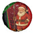 Kenya Christmas Spare Tire Cover with Santa Claus Spear and Red Green Harambee Crest - Wonder Print Shop