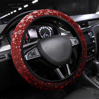 Kenya Christmas Steering Wheel Cover with Santa Claus Spear and Red Green Harambee Crest - Wonder Print Shop