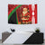 Kenya Christmas Tapestry with Santa Claus Spear and Red Green Harambee Crest - Wonder Print Shop